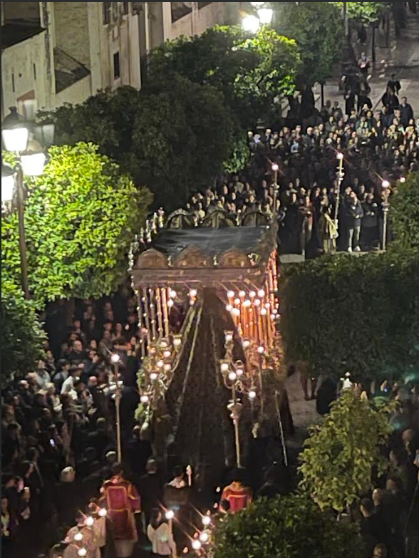Holy Week procession in daylight